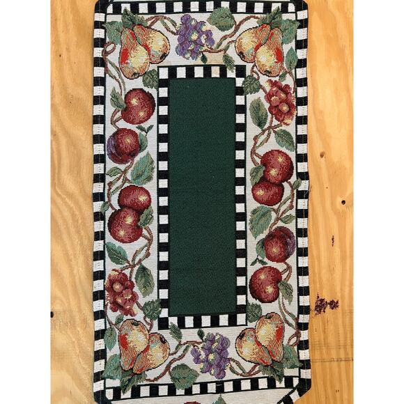 VTG Fruit Harvest Table 2 Runners & 8 Placemats Tapestry Farmhouse Cottagecore - Picture 4 of 11